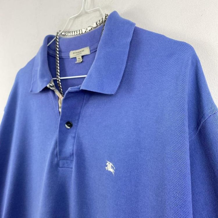 Blue Burberry Polo Shirt image 3