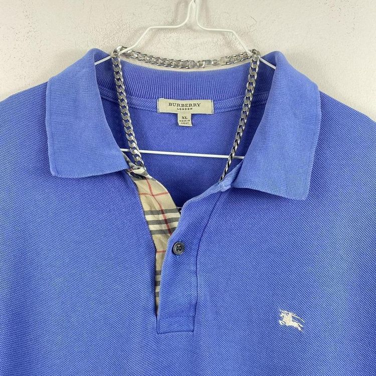 Blue Burberry Polo Shirt image 4