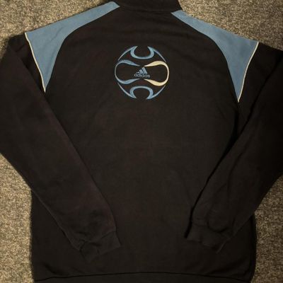 Mens navy vintage y2k adidas quarter zip jumper 2