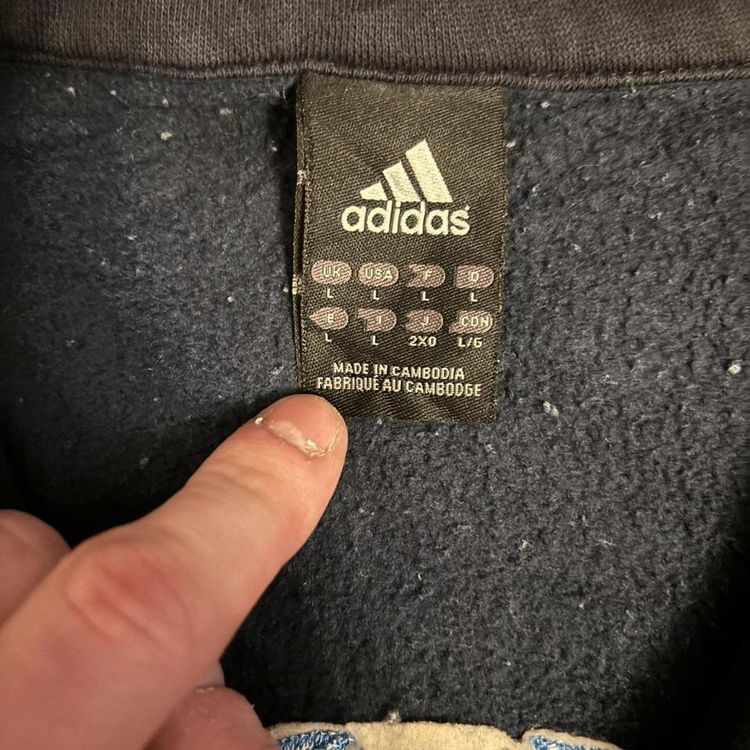 Mens navy vintage y2k adidas quarter zip jumper 3