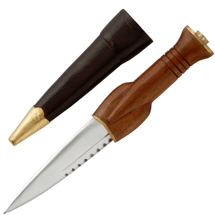 Late 17th Century Sgian Dubh Hunting Style Black Knife Metal image 1