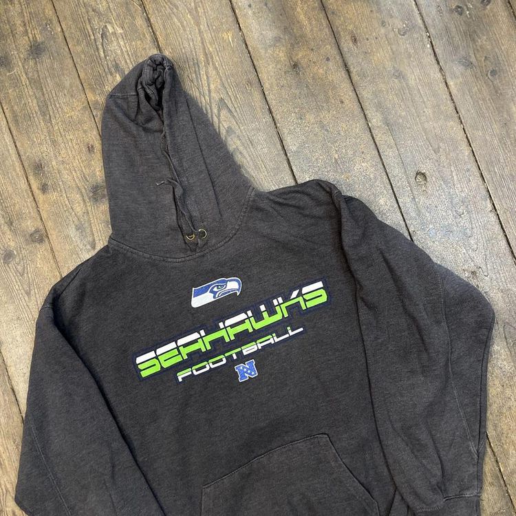 NFL Hoodie SeaHawks Football Sports Sweatshirt, Grey, Mens Large 3