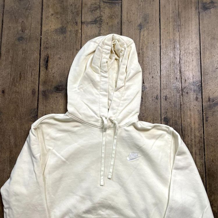 Nike Hoodie Pull Over Swoosh Sports Sweatshirt, Yellow, Womens Small image 2