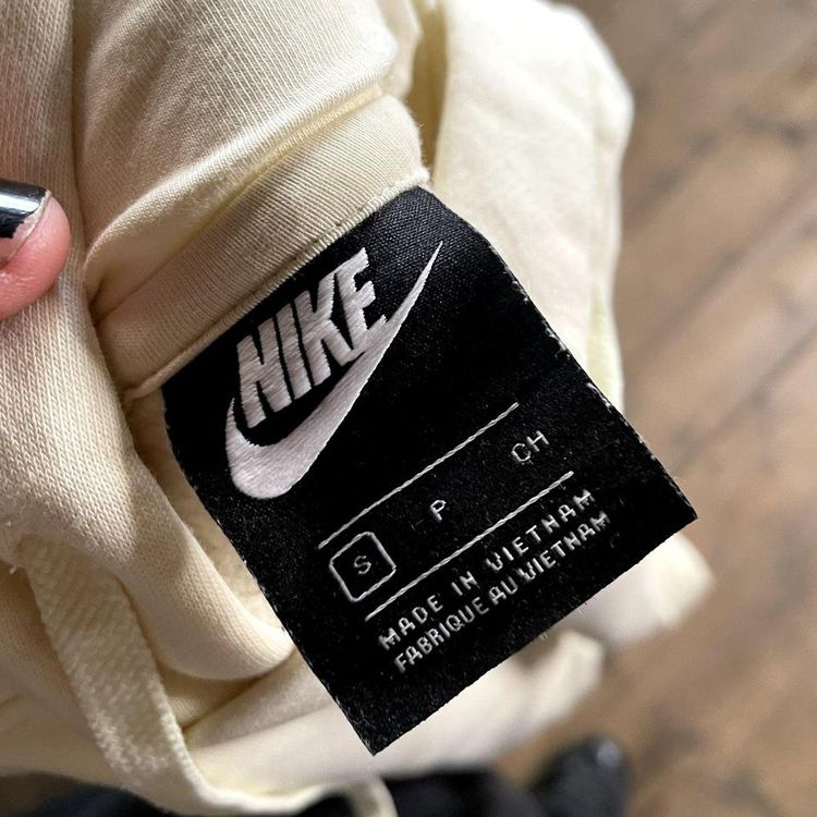 Nike Hoodie Pull Over Swoosh Sports Sweatshirt, Yellow, Womens Small image 7