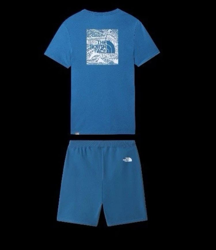 TNF Banff Blue T-Shirt And Shorts Set - XL
