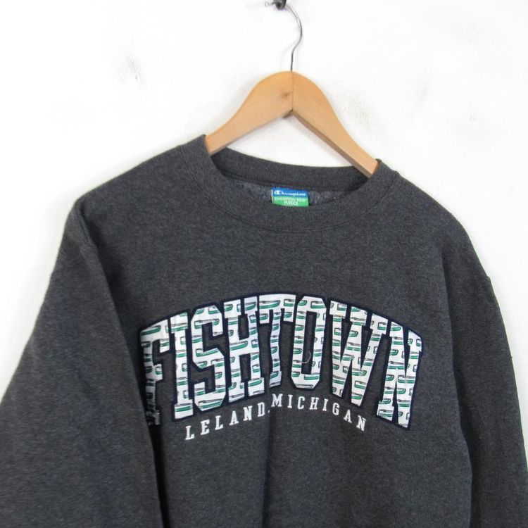 VINTAGE CHAMPION USA COLLEGE UNIVERSITY AMERICAN GREY ROUND NECK SWEATSHIRT 2