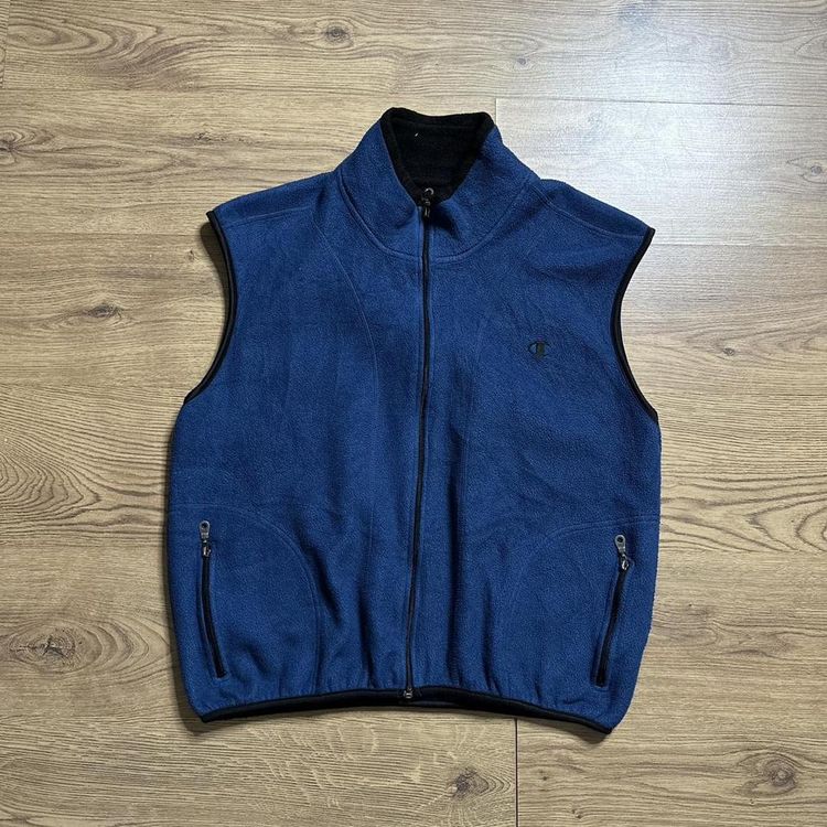 Blue Champion Gilet Fleece 00s Casual Sportswear
