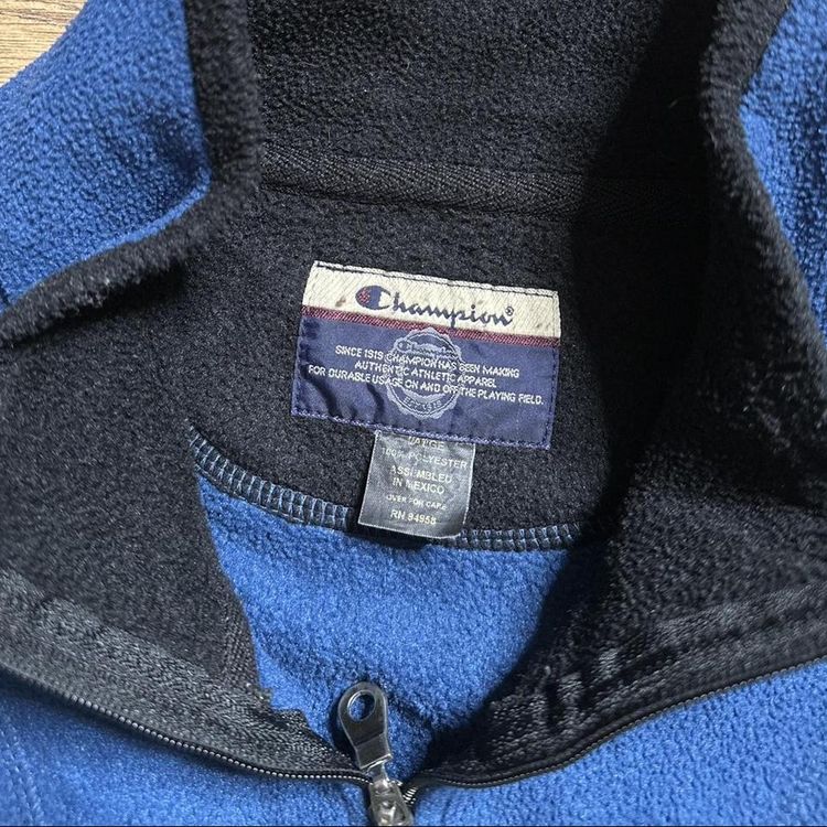 Blue Champion Gilet Fleece 00s Casual Sportswear 3