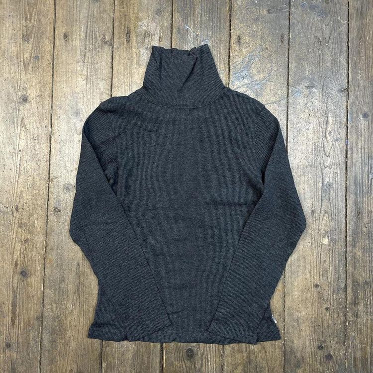 Harley Davidson Jumper Vintage Knit Mock Neck USA Sweater, Grey, Womens Large image 1