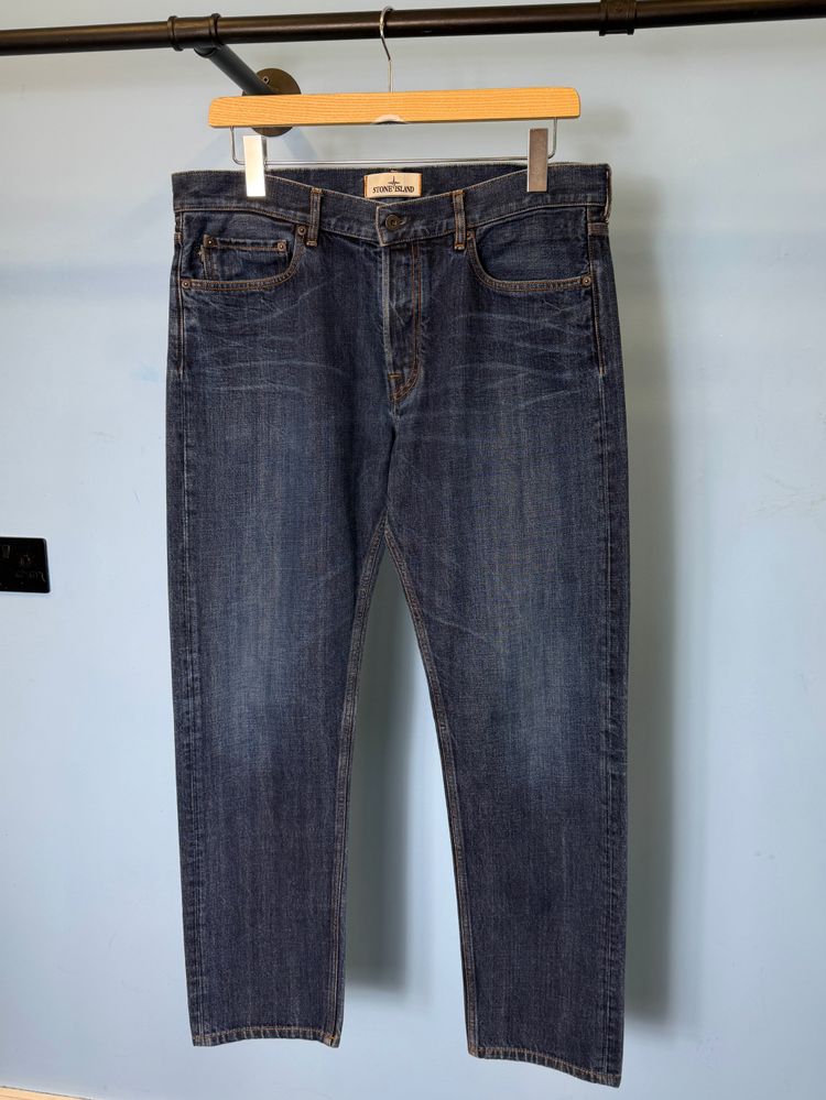 36W 32L Stone Island Blue Regular Tapered Fit Jeans XL 3