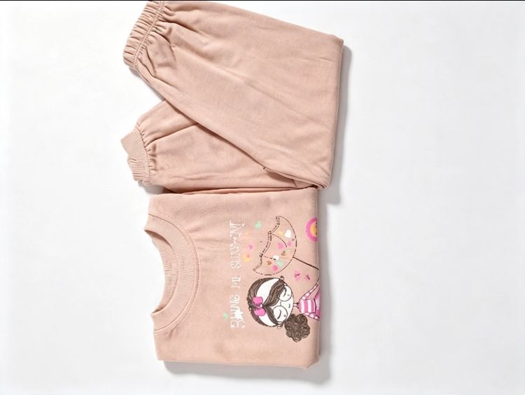 Kids Pink Sweatshirt And Pants Set age 4-5 uears image 6