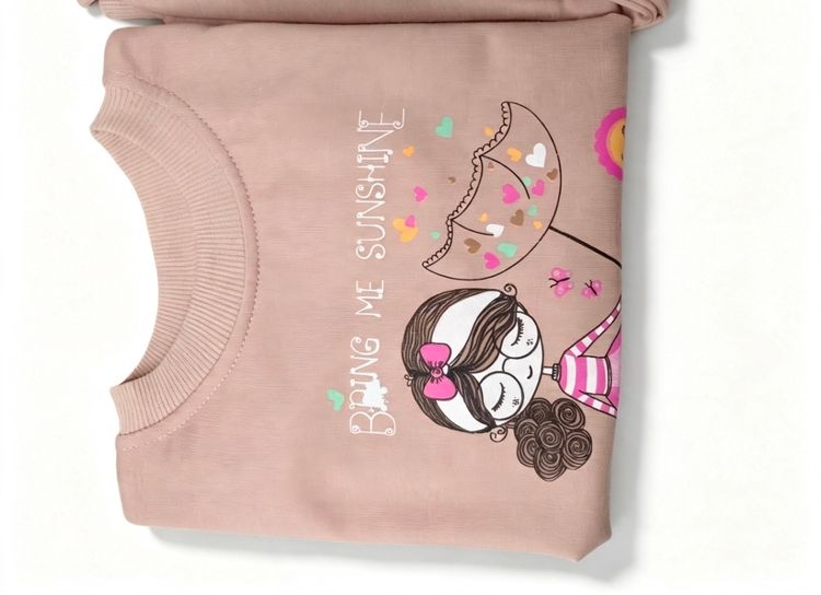 Kids Pink Sweatshirt And Pants Set age 4-5 uears image 3
