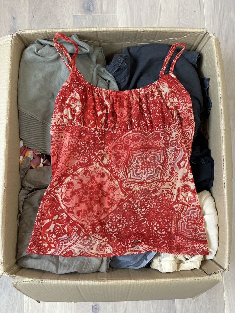 Unknown Red Patterned Spaghetti Strap Top product image