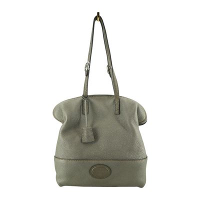 Borsa a tracolla Fendi Selleria 2Bag in pelle Cuoio Romano grigia