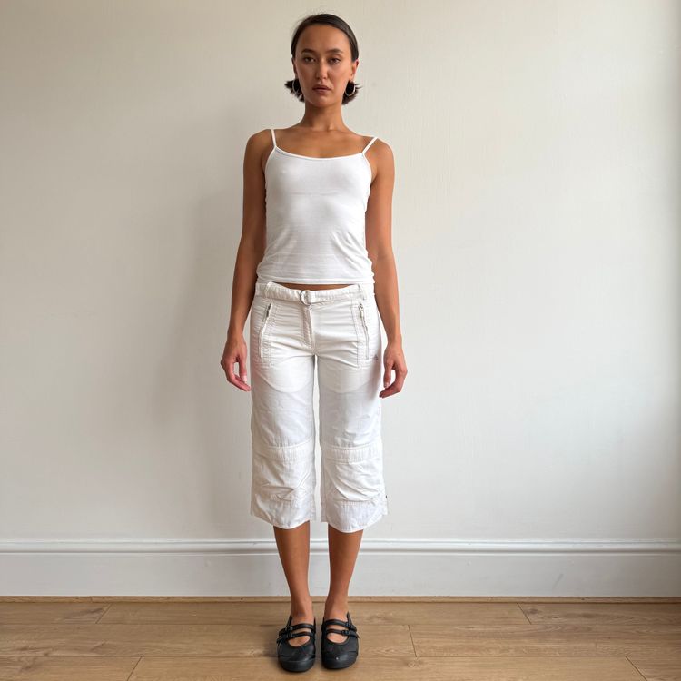 White Adidas belt capris - Size S 11