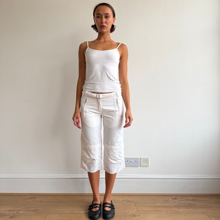 White Adidas belt capris - Size S 5