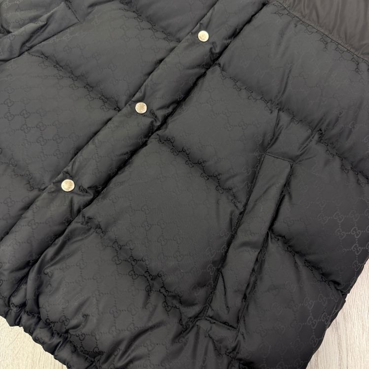 Gucci Men’s GG Jacquard Nylon Padded Down Jacket - Size 50 image 4