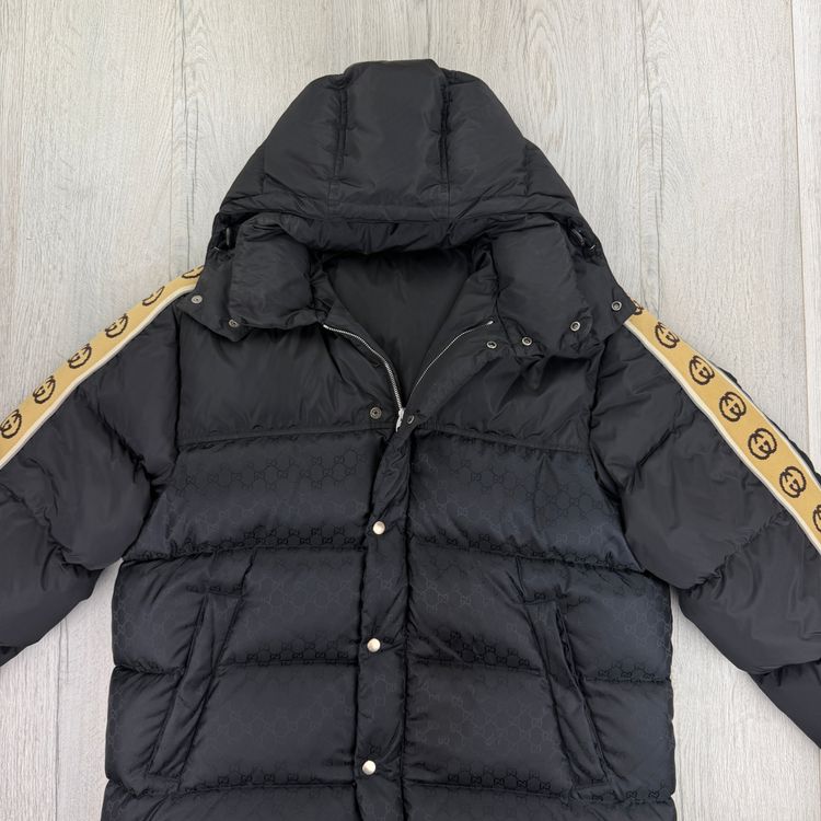 Gucci Men’s GG Jacquard Nylon Padded Down Jacket - Size 50 image 9