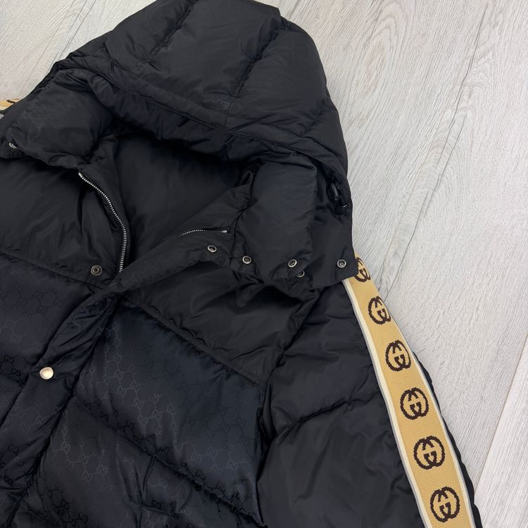 Gucci Men’s GG Jacquard Nylon Padded Down Jacket - Size 50 image 7