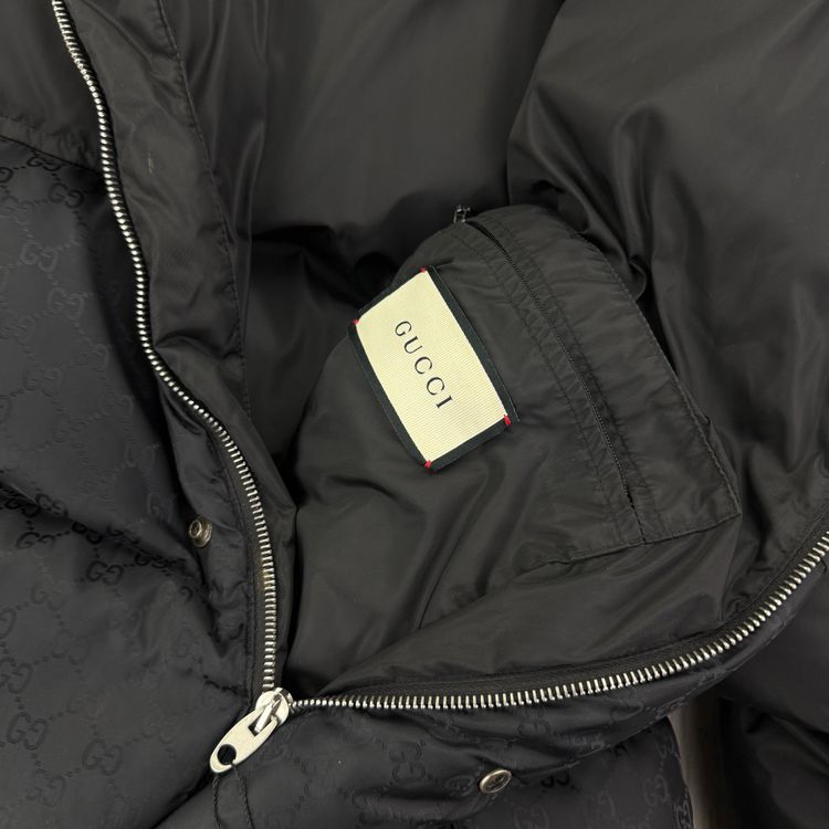 Gucci Men’s GG Jacquard Nylon Padded Down Jacket - Size 50 image 13