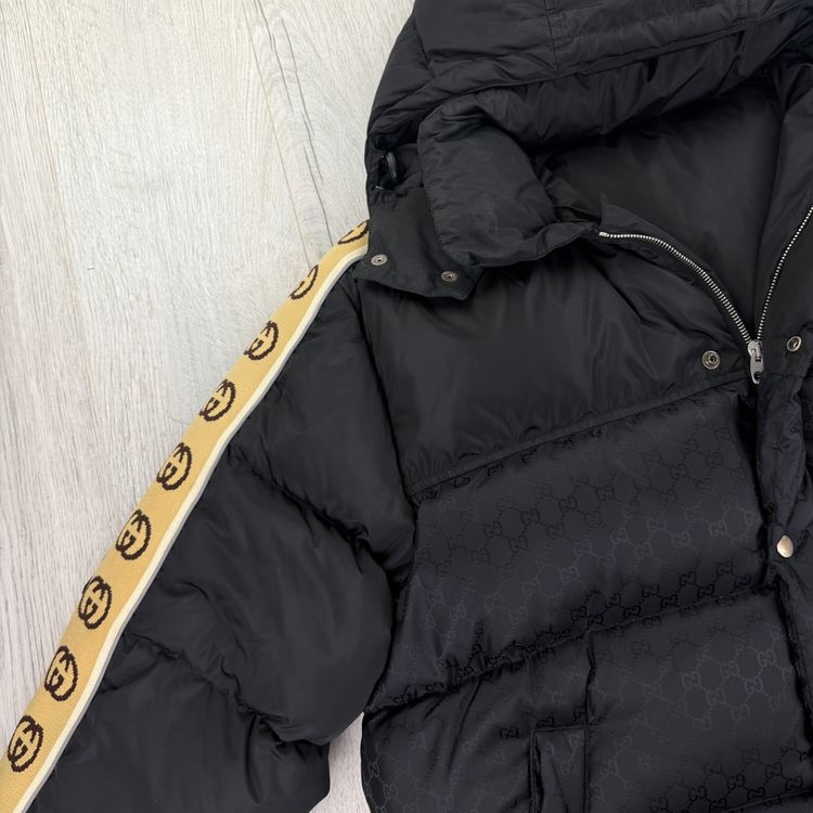 Gucci Men’s GG Jacquard Nylon Padded Down Jacket - Size 50 image 5