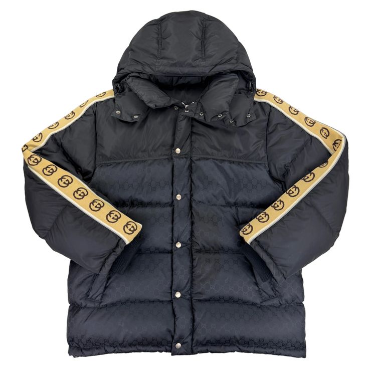Gucci Men’s GG Jacquard Nylon Padded Down Jacket - Size 50 image 1