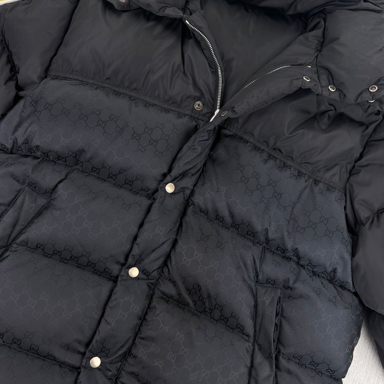 Gucci Men’s GG Jacquard Nylon Padded Down Jacket - Size 50 image 6