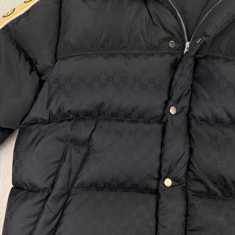 Gucci Men’s GG Jacquard Nylon Padded Down Jacket - Size 50 image 12