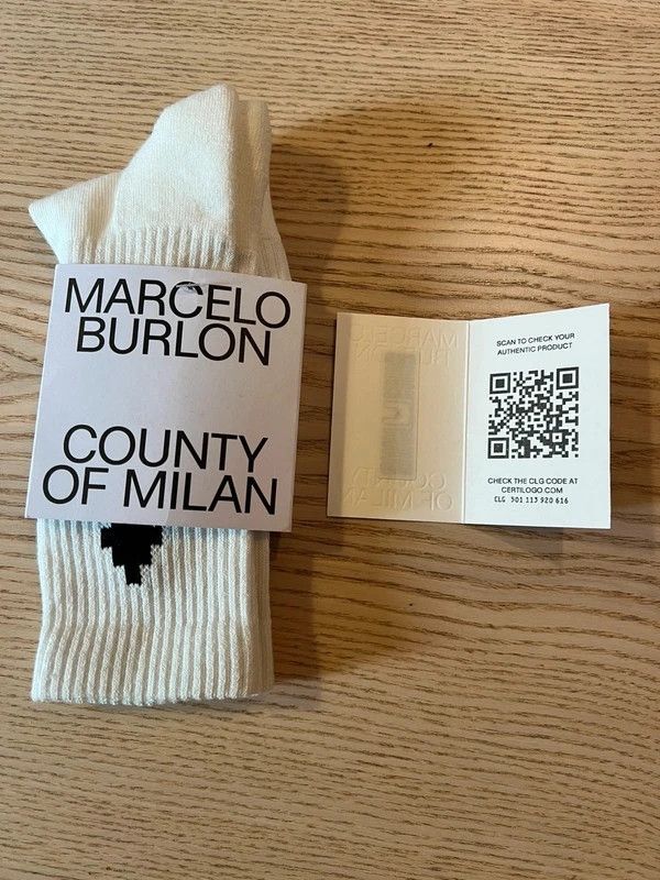 Marcelo Burlon County Of Milan – Cross Sideway Socks – Made In Italy – New With Tags 60€ image 1