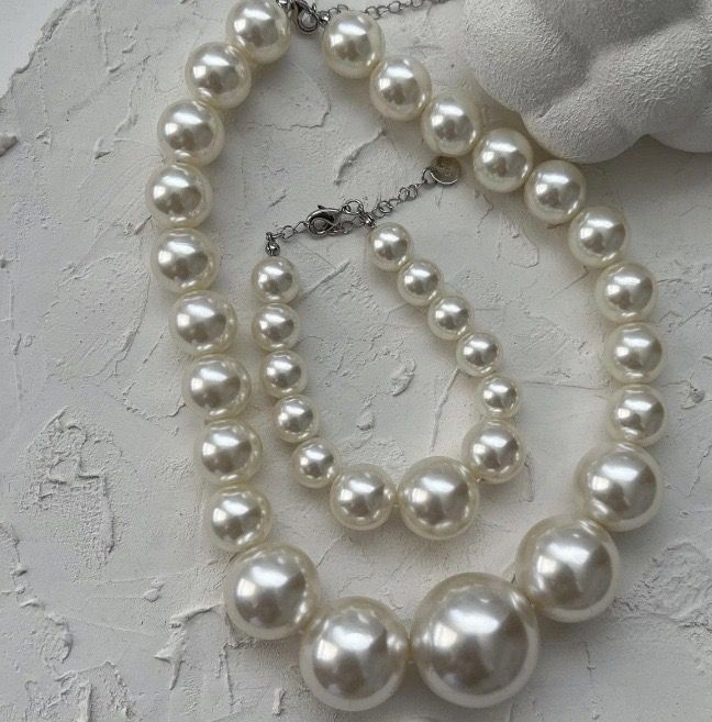 Immagine di Pearl Necklace And Bracelet Set 1