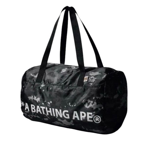 A Bathing Ape (Bape) Digital Camo Print Duffle Bag
