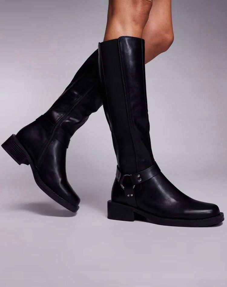 Black Knee-High Boots