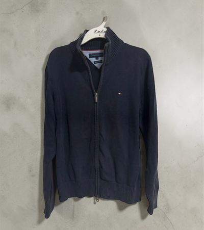 Tommy Hilfiger Navy Zip-Up Sweater