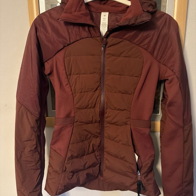Lululemon Down For It all Jacket Red Merlot BNWT Uk 6 RRP £198 image 1