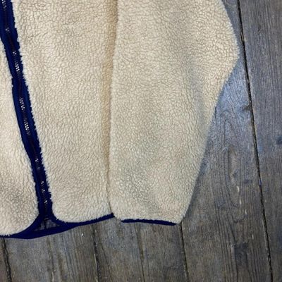 Patagonia Fleece Deep Pile Retro X Vintage Sherpa Jacket, Beige, Womens Small 4