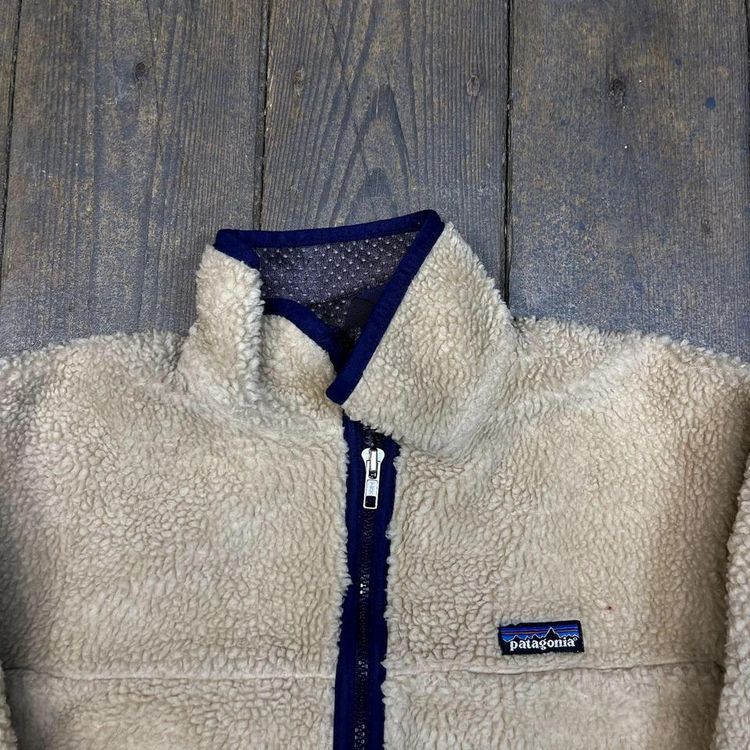 Patagonia Fleece Deep Pile Retro X Vintage Sherpa Jacket, Beige, Womens Small 6