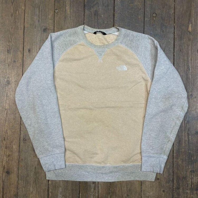 The North Face Sweatshirt Vintage Y2K Sweatshirt, Beige, Mens Medium