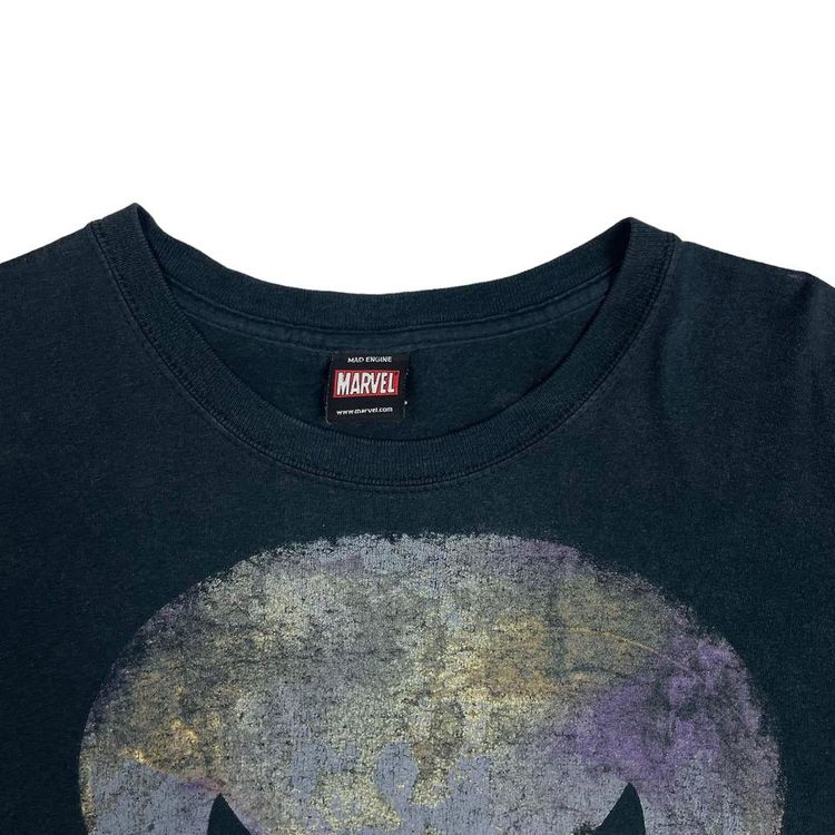 Marvel x The Punisher Skull Black Cotton T-Shirt Large 3