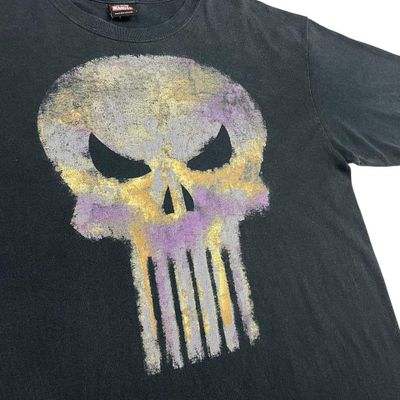 Marvel x The Punisher Skull Black Cotton T-Shirt Large 2