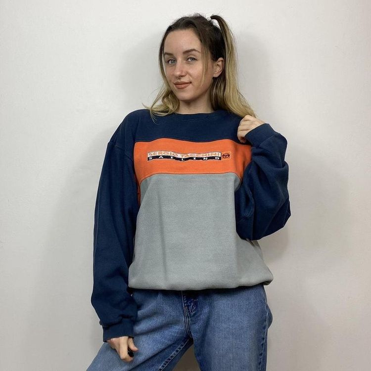 Grey Orange Navy Sergio Tacchini Sweatshirt image 1