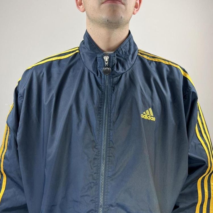Vintage adidas blue thick windbreaker jacket image 2