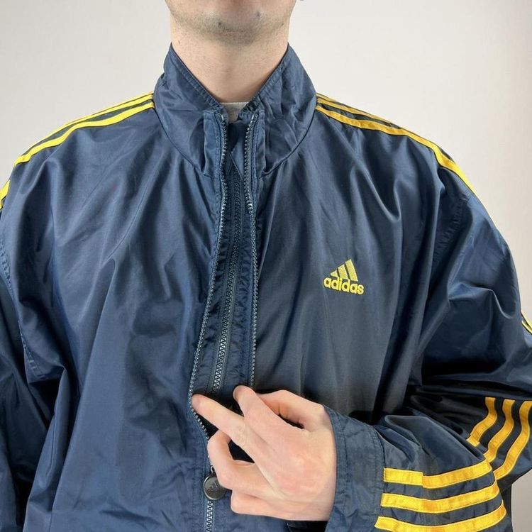 Vintage adidas blue thick windbreaker jacket image 3