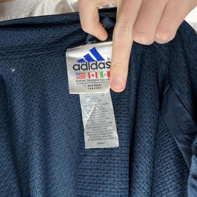 Vintage adidas blue thick windbreaker jacket image 4