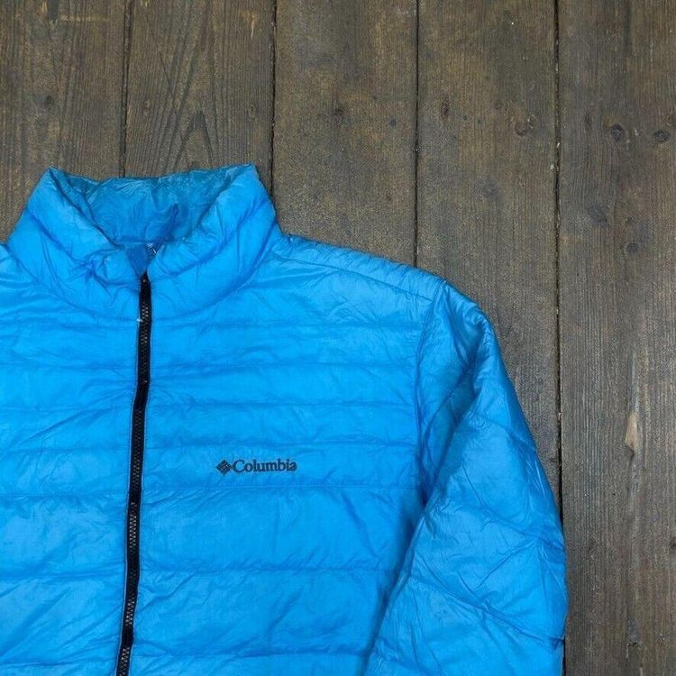Columbia Puffer Jacket Full-Zip Outdoor Sports Coat, Blue, Mens XL image 2