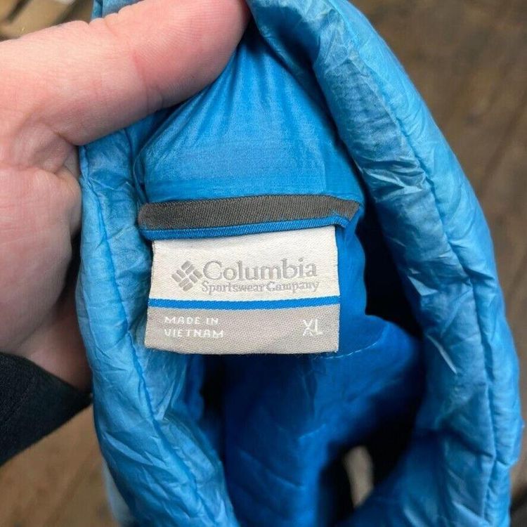 Columbia Puffer Jacket Full-Zip Outdoor Sports Coat, Blue, Mens XL image 7