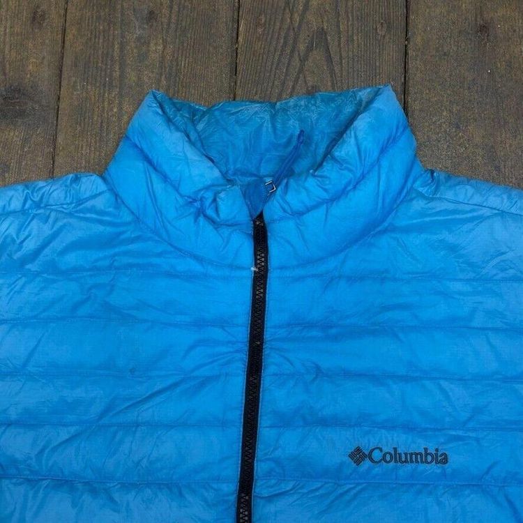 Columbia Puffer Jacket Full-Zip Outdoor Sports Coat, Blue, Mens XL image 6
