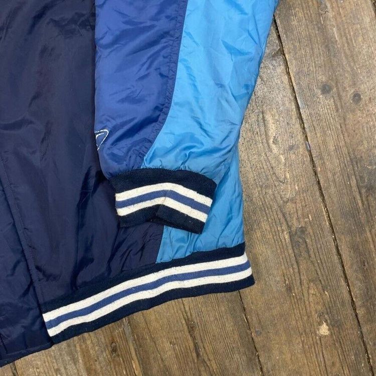 Reebok Puffer Jacket Y2K Vintage Sports Full-Zip Coat, Navy, Mens Large image 4