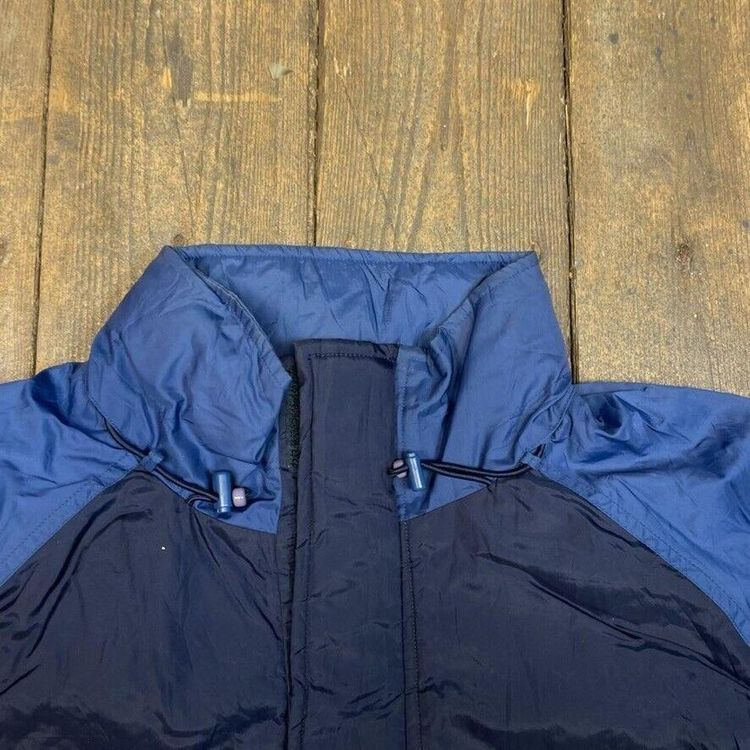 Reebok Puffer Jacket Y2K Vintage Sports Full-Zip Coat, Navy, Mens Large image 6