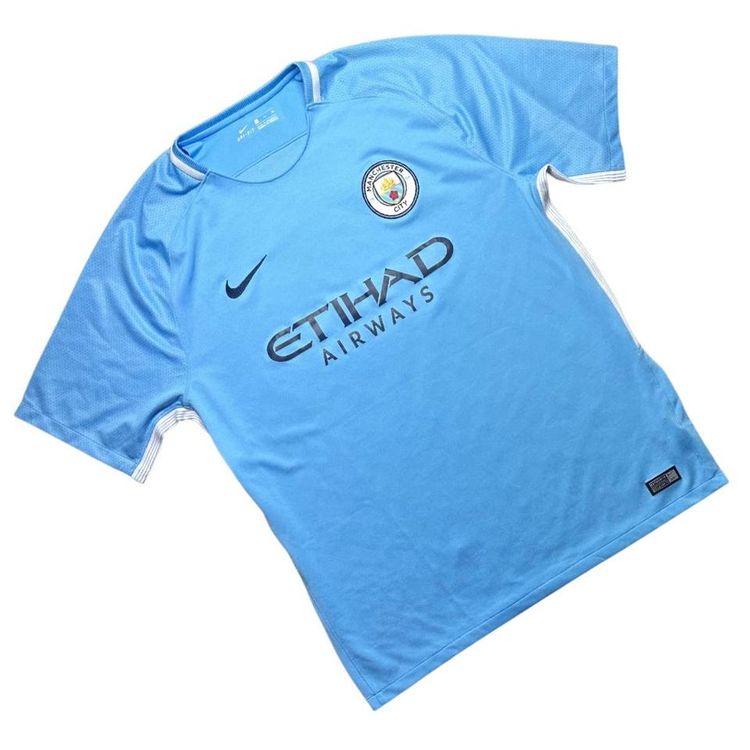 Manchester City 2017/2018 Home Football Shirt image 2