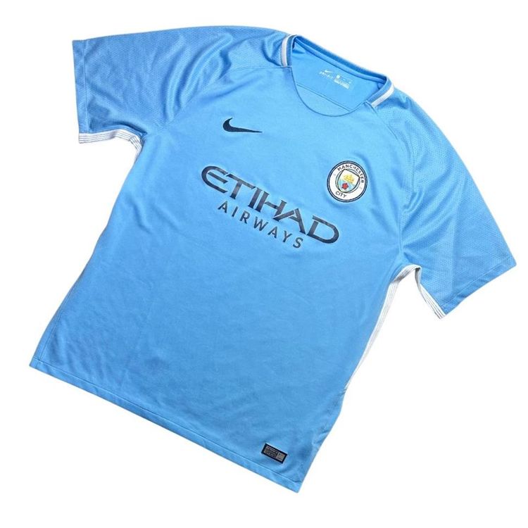 Manchester City 2017/2018 Home Football Shirt image 3